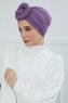Amy - Violet Baumwolle Turban