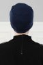 Stella - Navy Blau Baumwolle Turban