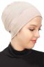 Stella - Taupe Baumwolle Turban