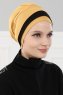 Elsa - Senf & Schwarz Baumwolle Turban