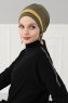 Elsa - Khaki & Senf Baumwolle Turban