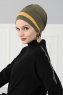 Elsa - Khaki & Senf Baumwolle Turban