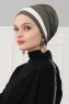 Elsa - Khaki & Creme Baumwolle Turban