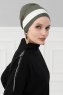 Elsa - Khaki & Creme Baumwolle Turban