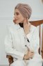 Laura - Taupe Baumwolle Turban