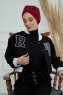 Laura - Bordeaux Baumwolle Turban