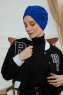 Laura - Blau Baumwolle Turban