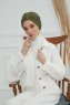 Laura - Khaki Baumwolle Turban