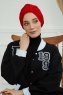 Laura - Rot Baumwolle Turban