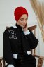 Laura - Rot Baumwolle Turban