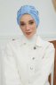 Laura - Sky Blue Baumwolle Turban