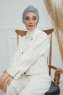 Laura - Hellgrau Baumwolle Turban