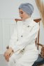 Laura - Hellgrau Baumwolle Turban