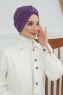 Laura - Violet Baumwolle Turban