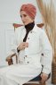 Laura - Lachsfarbe Baumwolle Turban