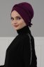 Olivia - Lila Baumwolle Turban - Ayse Turban