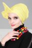 Julia - Gelb Baumwolle Turban - Ayse Turban