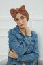 Julia - Caramel Baumwolle Turban