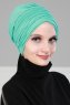 Wilma - Türkis Baumwolle Turban - Ayse Turban