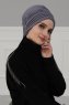 Wilma - Grau Baumwolle Turban - Ayse Turban