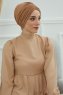 Wilma - Hellbraun Baumwolle Turban