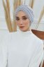 Wilma - Hellgrau Baumwolle Turban
