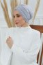 Wilma - Hellgrau Baumwolle Turban