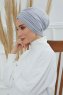 Wilma - Hellgrau Baumwolle Turban