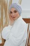 Wilma - Hellgrau Baumwolle Turban