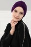 Linda - Lila Baumwolle Turban - Ayse Turban