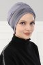 Linda - Grau Baumwolle Turban - Ayse Turban