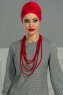 Molly - Rot Spitze Baumwolle Turban