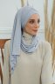 Rebecca - Hellgrau Baumwolle Turban