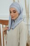 Rebecca - Hellgrau Baumwolle Turban