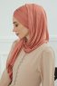 Rebecca - Lachsfarbe Baumwolle Turban