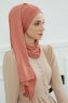 Rebecca - Lachsfarbe Baumwolle Turban