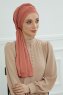 Rebecca - Lachsfarbe Baumwolle Turban