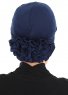 Elisabeth - Navy Blau Baumwolle Turban