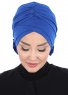 Elisabeth - Blau Baumwolle Turban