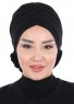 Elisabeth - Schwarz Baumwolle Turban