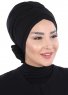 Elisabeth - Schwarz Baumwolle Turban