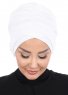 Elisabeth - Weiß Baumwolle Turban