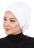 Elisabeth - Weiß Baumwolle Turban