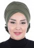 Elisabeth - Khaki Baumwolle Turban