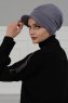 Sandra - Grau Baumwolle Turban - Ayse Turban