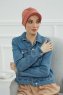 Sandra - Lachsfarbe Baumwolle Turban