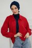 Ellie - Navy Blau Baumwolle Turban
