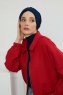 Ellie - Navy Blau Baumwolle Turban