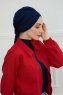 Ellie - Navy Blau Baumwolle Turban