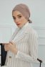 Ellie - Taupe Baumwolle Turban